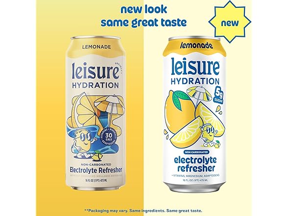 12PK Leisure Hydration Non-Carbonated Lemonade