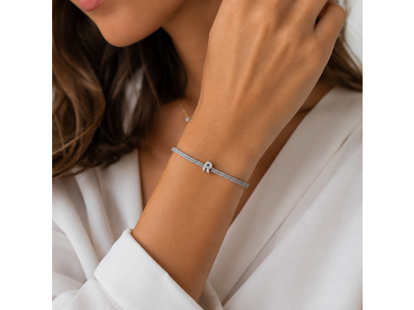 Initial Tennis + Cuban CZ Bracelet