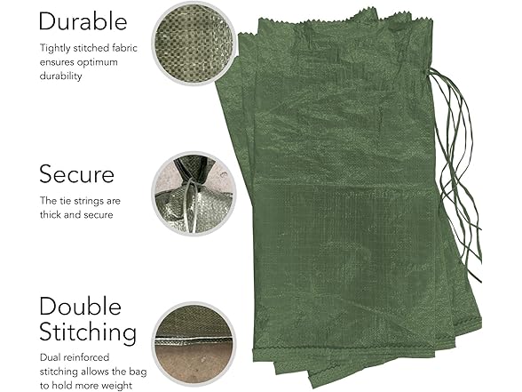 AK TRADING CO. 14" x 26" Poly Sandbags (Pack of 10)