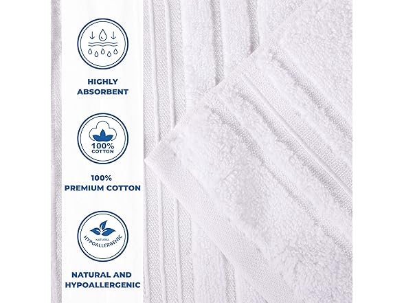 Superior 2PC SADIE Bath Sheet Towel, White