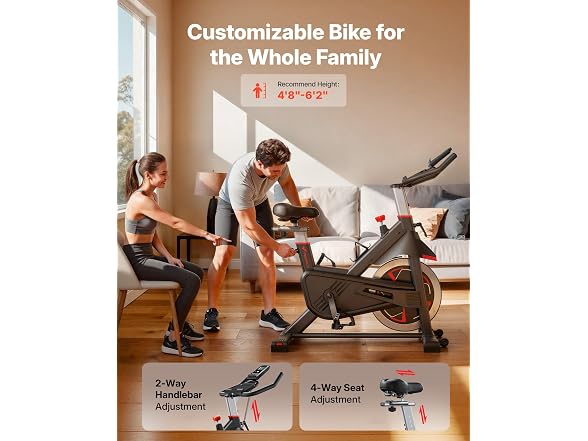 MERACH Red Magnetic Exercise Bike