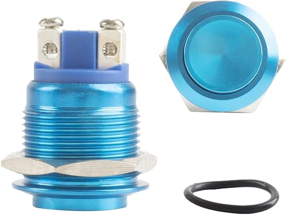 Push Button Switch 19MM 2Pk Momentary