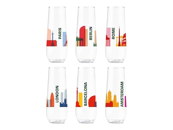 TOSSWARE 9oz Europe Plastic Flute 6Pk