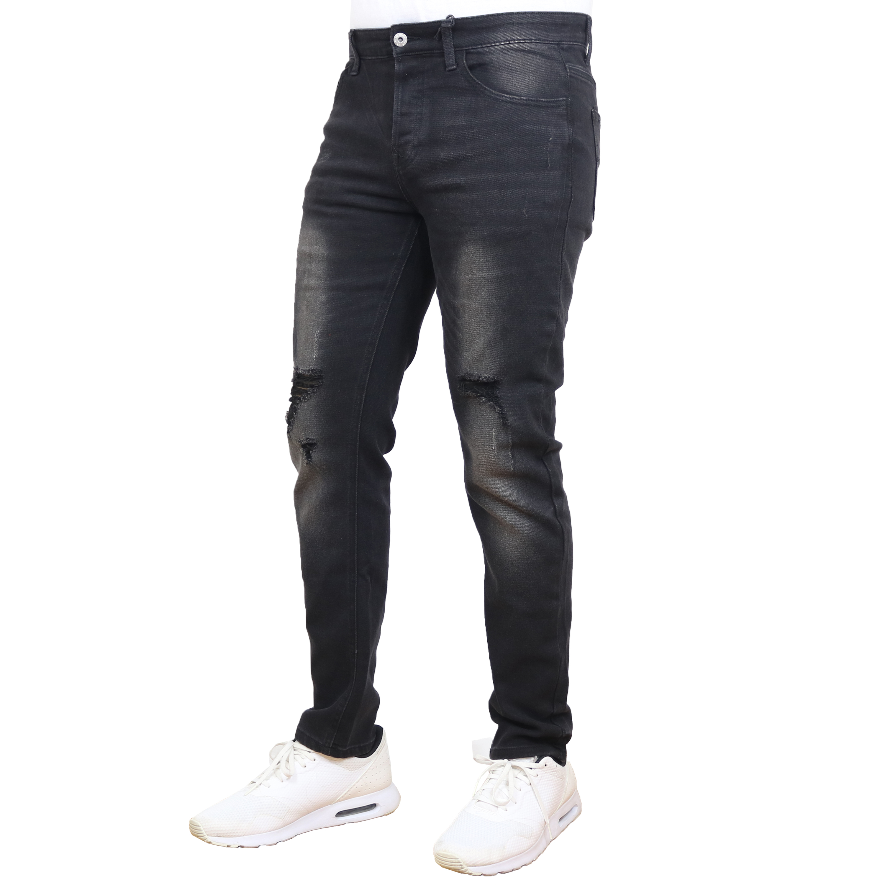 2Pk Asst Mens Stretch Ripped Jeans - Gallery 13