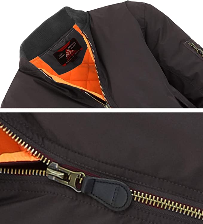 Mens Heavyweight Flight Bomber Jacket - Gallery 17