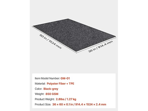 VEVOR Waterproof Garage Floor Mat for Under Car