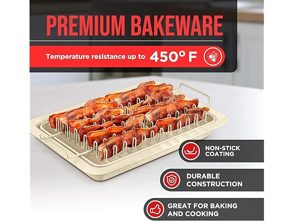 BAKKENMASTER Bacon Tray - 2-Piece Set