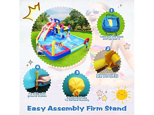 Hipicute Inflatable Waterslide Park Kit