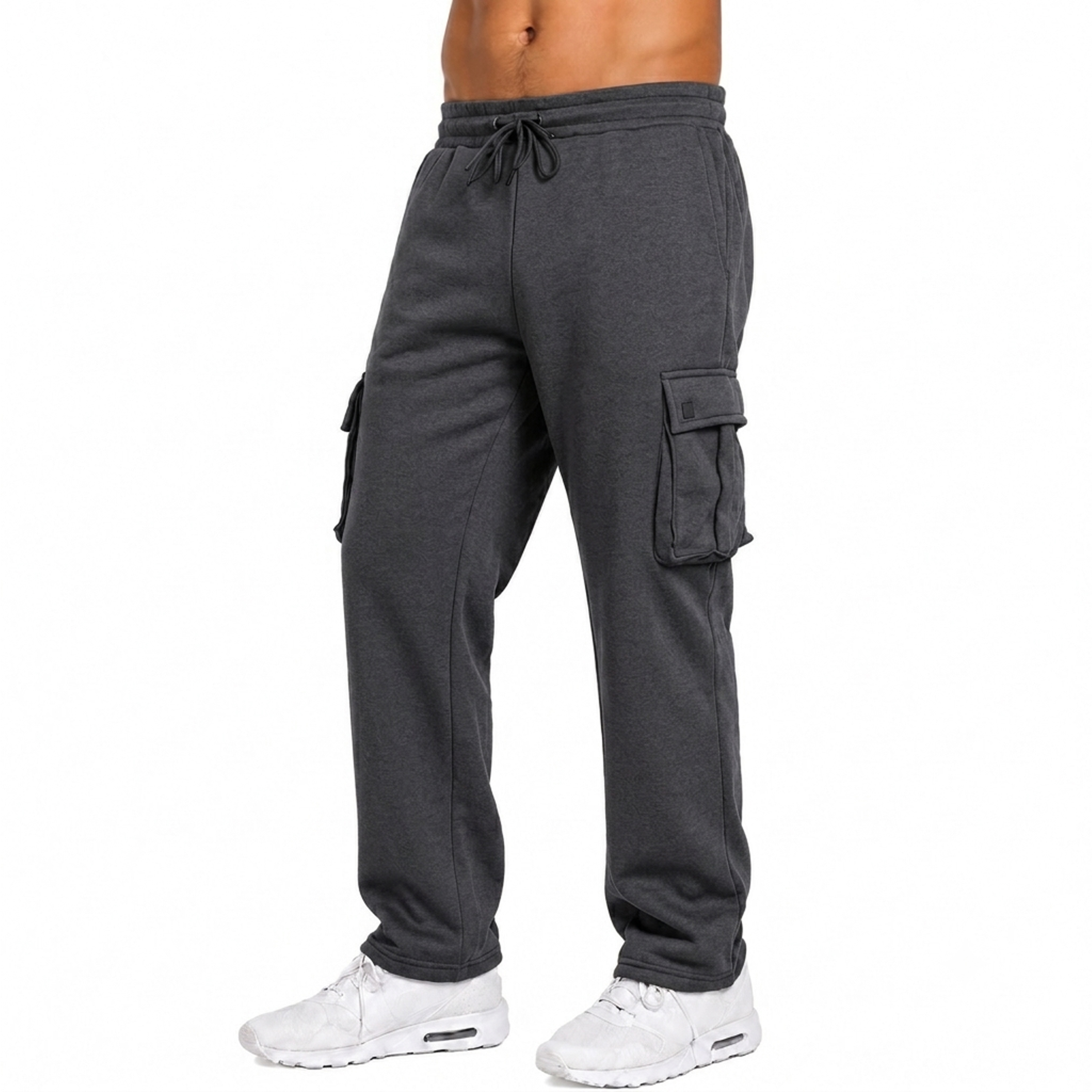 3Pk Mens Open Bottom Fleece Sweatpants - Gallery 30