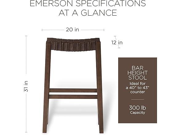 Maven Lane Emerson 31" Bar Stool