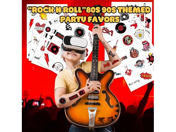 8 Sheets (96PCS) Rock N Roll Tattoos Te