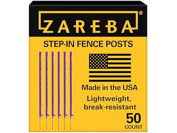 Zareba A-48P 4-Foot Step-in Electric Fence Posts