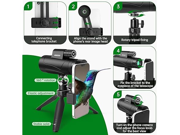 Asacam 80x100 Monocular Telescope