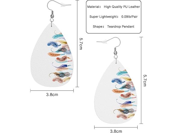 Feathers Fashion Faux Earrings