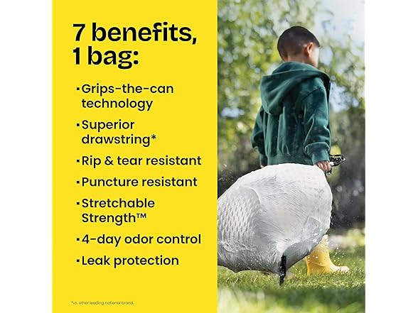 Glad Kitchen Trash Bags 13 Gal, 110 Count