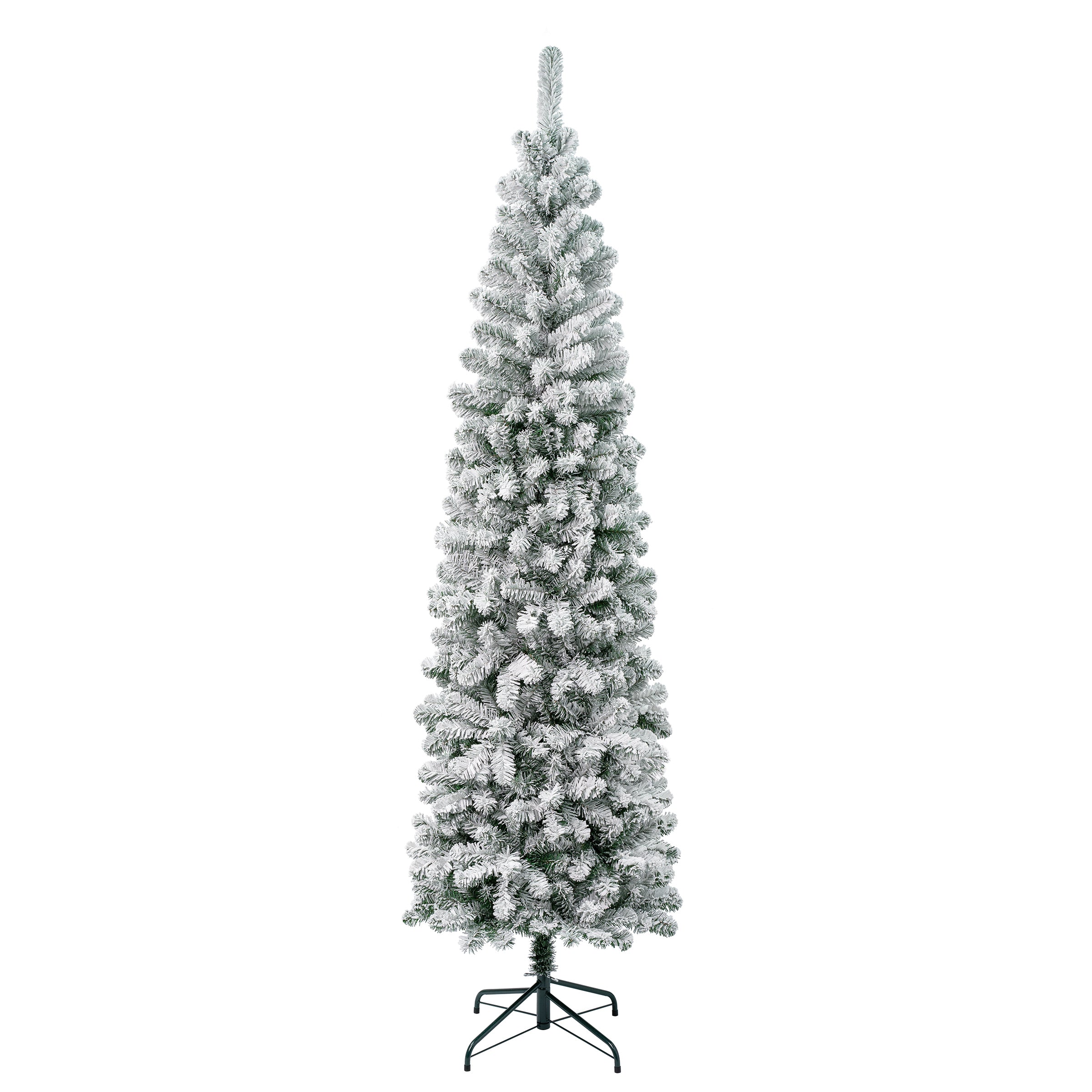 National Tree Company 7.5 ft. Acacia Pencil Slim Flocked Tree - Gallery 2