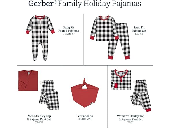 Gerber Holiday Family PJs (12M)