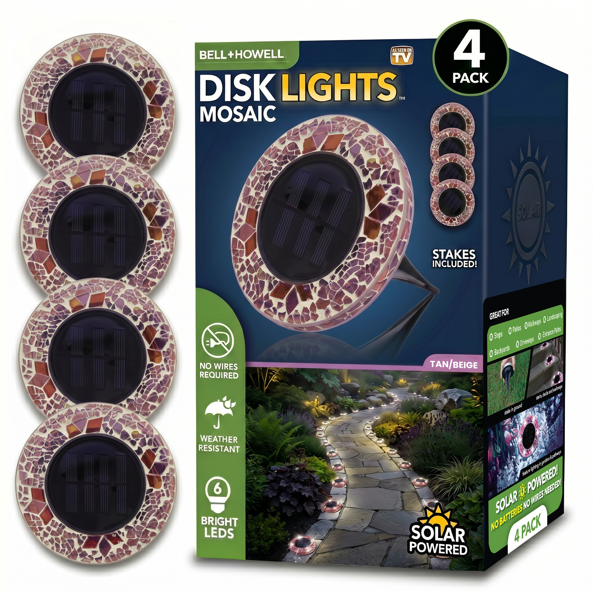 4Pack Mosaic Disk Light - Gallery 21
