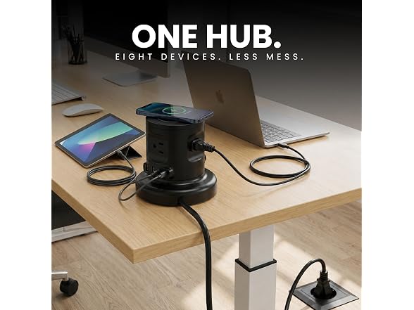 Wireless Retractable Power Strip Surge Protector