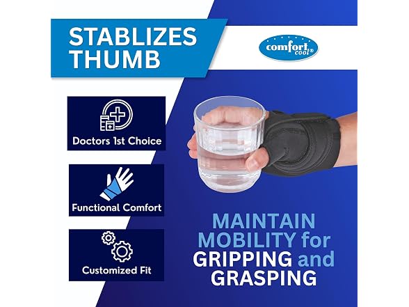 Comfort Cool CMC Thumb Brace Black Medium