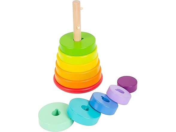 Wooden Large Rainbow Stacking Tower