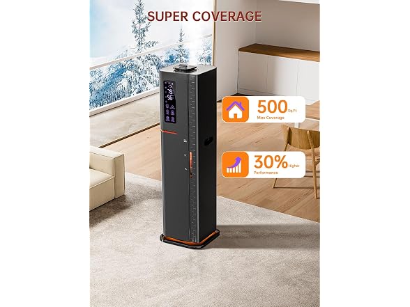 let'me 2.64Gal Warm Cool Mist Humidifier