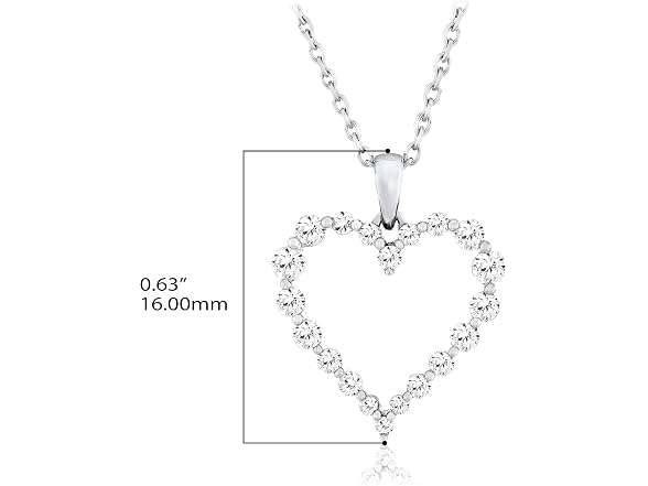 Lexi and Rose 10K White Gold 1/2 Cttw Lab Necklace