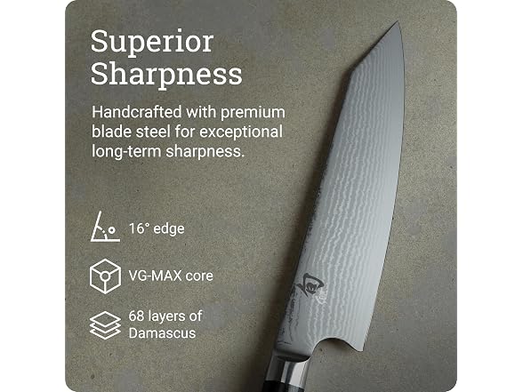 Shun Classic 8" Kiritsuke Knife, Handcrafted Japanese
