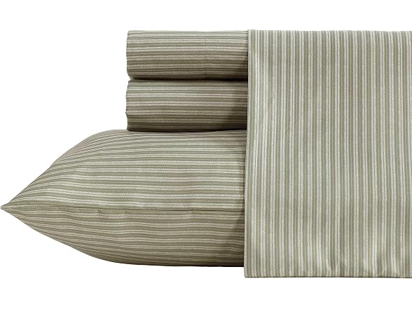 Kenneth Cole King Sheet Set Green Stripe