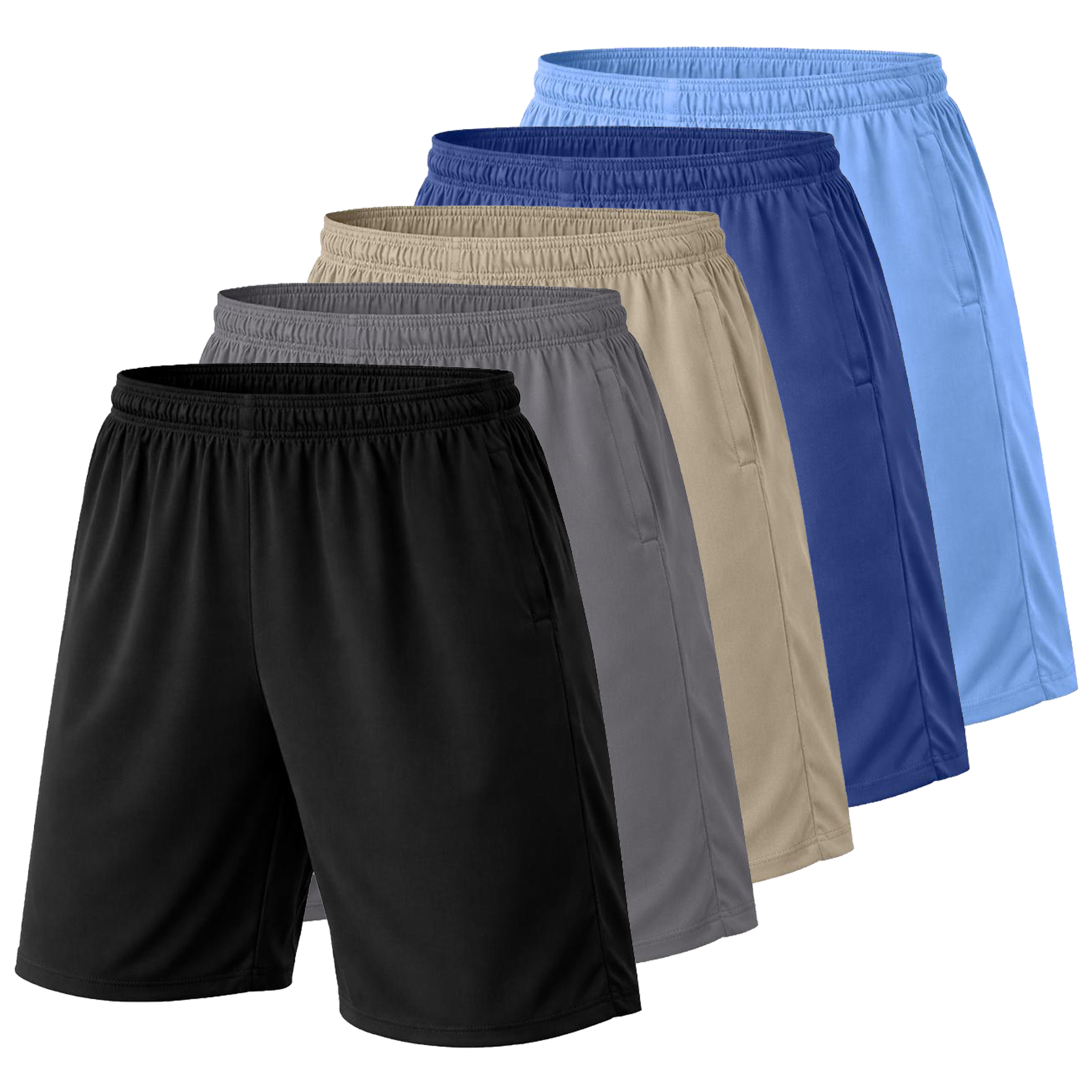 3Pk Or 5Pk Mens Poly Tech Lounge Shorts - Gallery 15