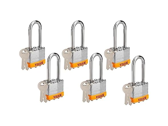 VIUIOE VIUIOE 6pcs Keyed Alike Padlocks - Long