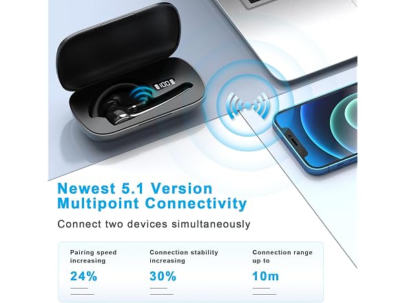 HEIBAS W0765 Bluetooth Headset-Black