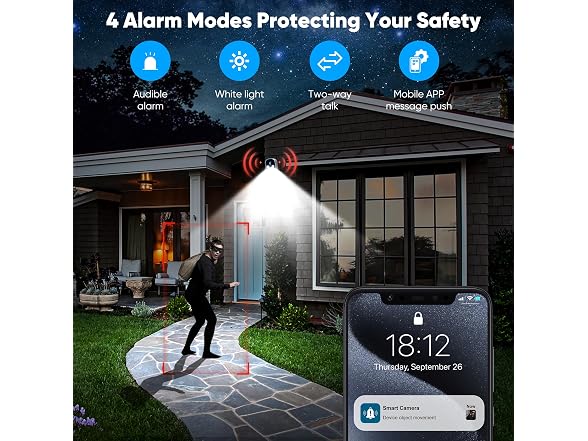 Nikoglly 2 Pack Wireless Outdoor Security Cameras