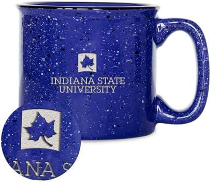 Rico Industries NCAA Indiana State Sycamores Speckle 12oz Laser Engraved Campfire Mug