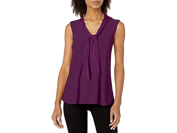 Star Vixen Women's Plum Tieneck Tee (M)