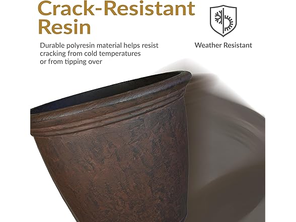 Sunnydaze 15.25-Inch Anjelica Large Plastic Pot