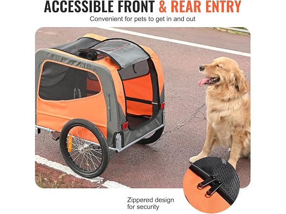 Dog Bike Trailer, Supports up to 66 lbs, Pet