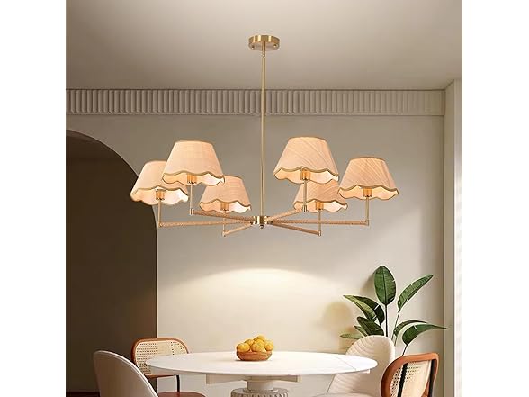 Augesten Boho Rattan Chandelier