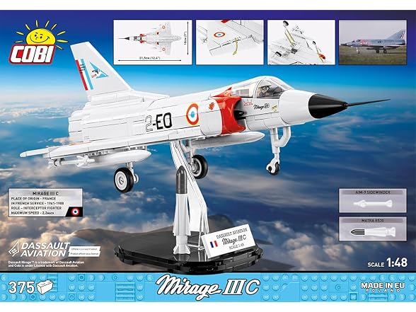 COBI Armed Forces Mirage III C Plane, 375 Pieces