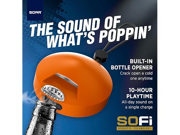 SOAR Collegiate Bluetooth Bottle Opener Speaker, LSU Tigers