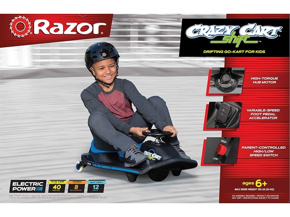 Razor Crazy Cart Shift Electric Go Kart for Kids