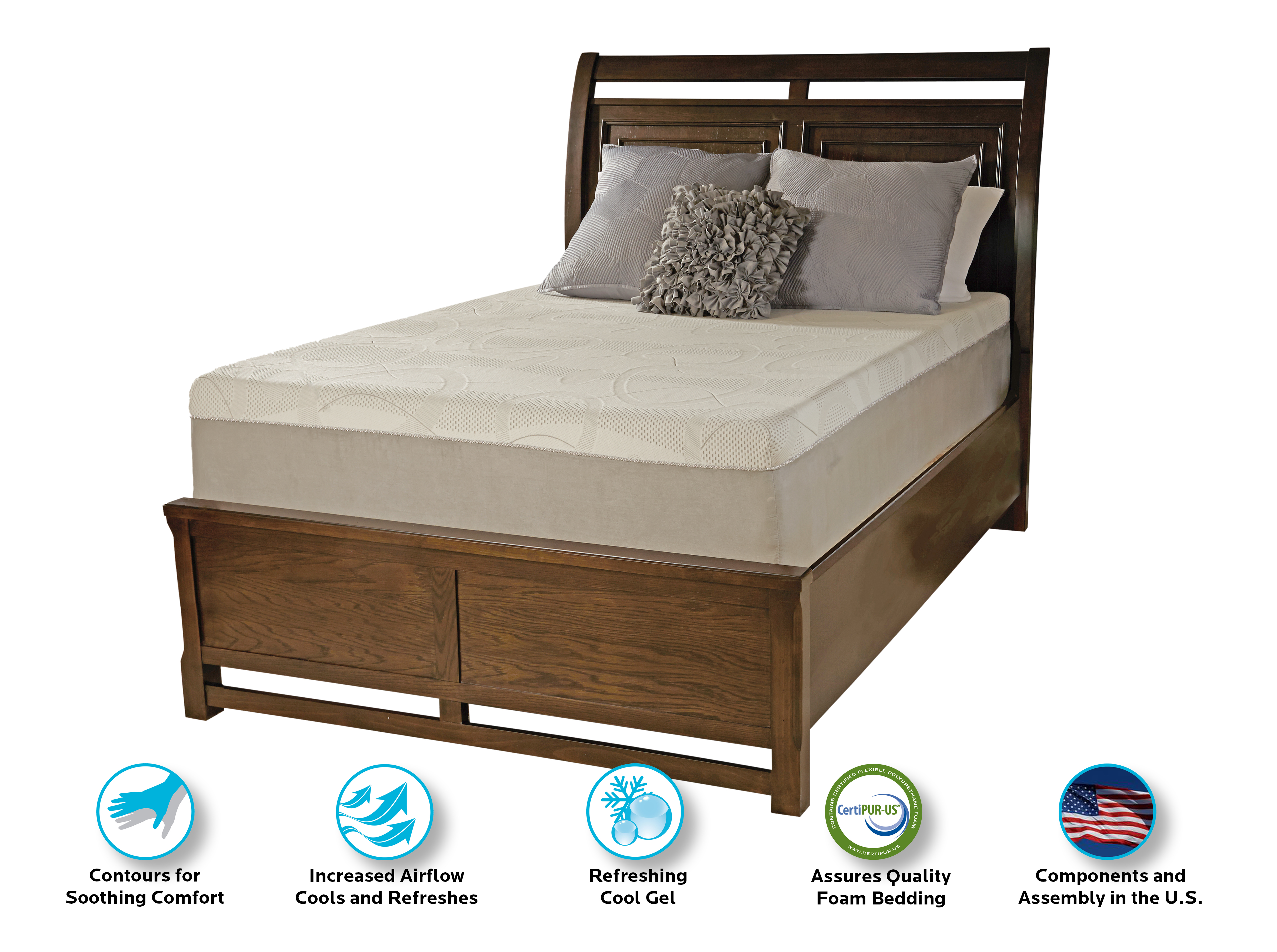 Luxury Gel 12" Gel Memory Foam Mattress - Gallery 13