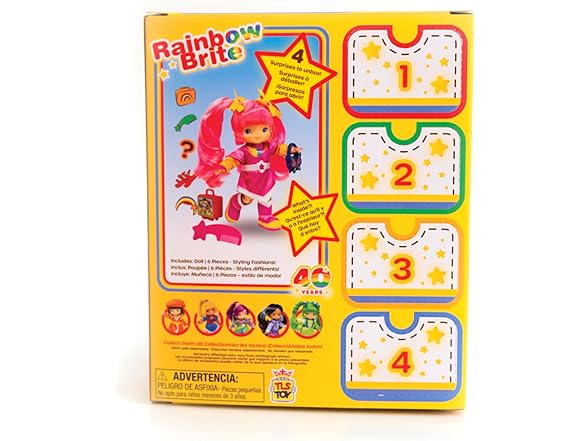 Rainbow Brite 5.5-inch Tickled Pink Poseable Doll