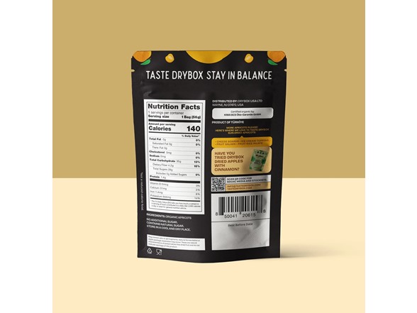 (20 Pack) Drybox Organic Sun-dried Turkish Apricots