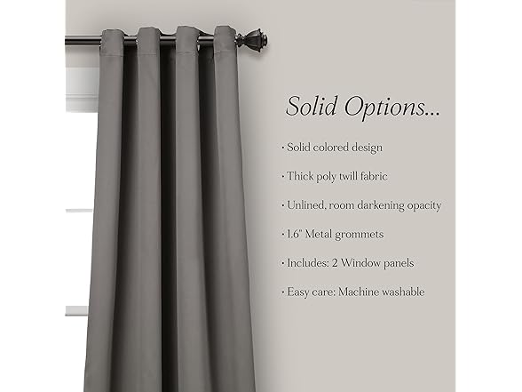 Lush Decor Insulated Grommet Blackout Curtain Panels, Pair