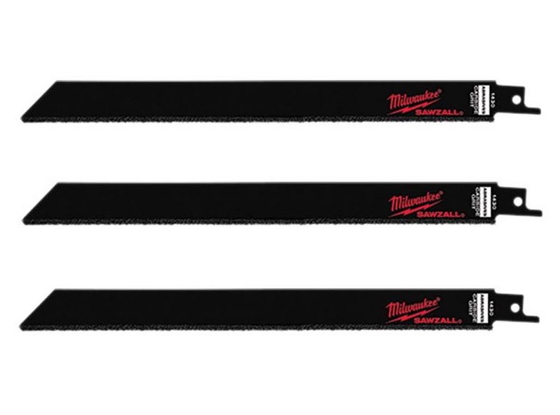 Milwaukee 9" Carbide SAWZALL Blade (3-Pack) - Gallery 2