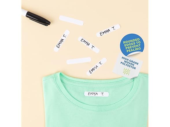 Label Land 200 pcs Writable Iron-on Tags