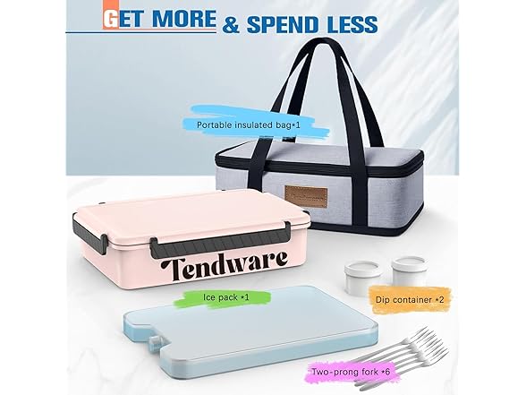 Tendware Portable Snackle Box Container