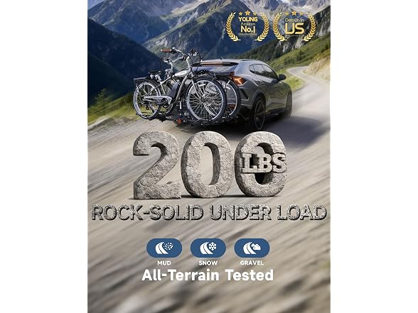 Young 200lb 2-Bike Hitch Rack Easy Fold
