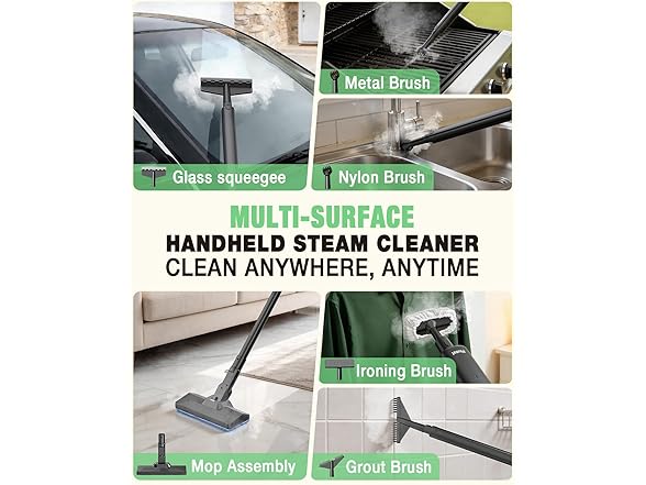Heavy Duty Steam Mop 14-in-1 Black